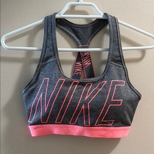 Nike Gray and Pink Sports Bra